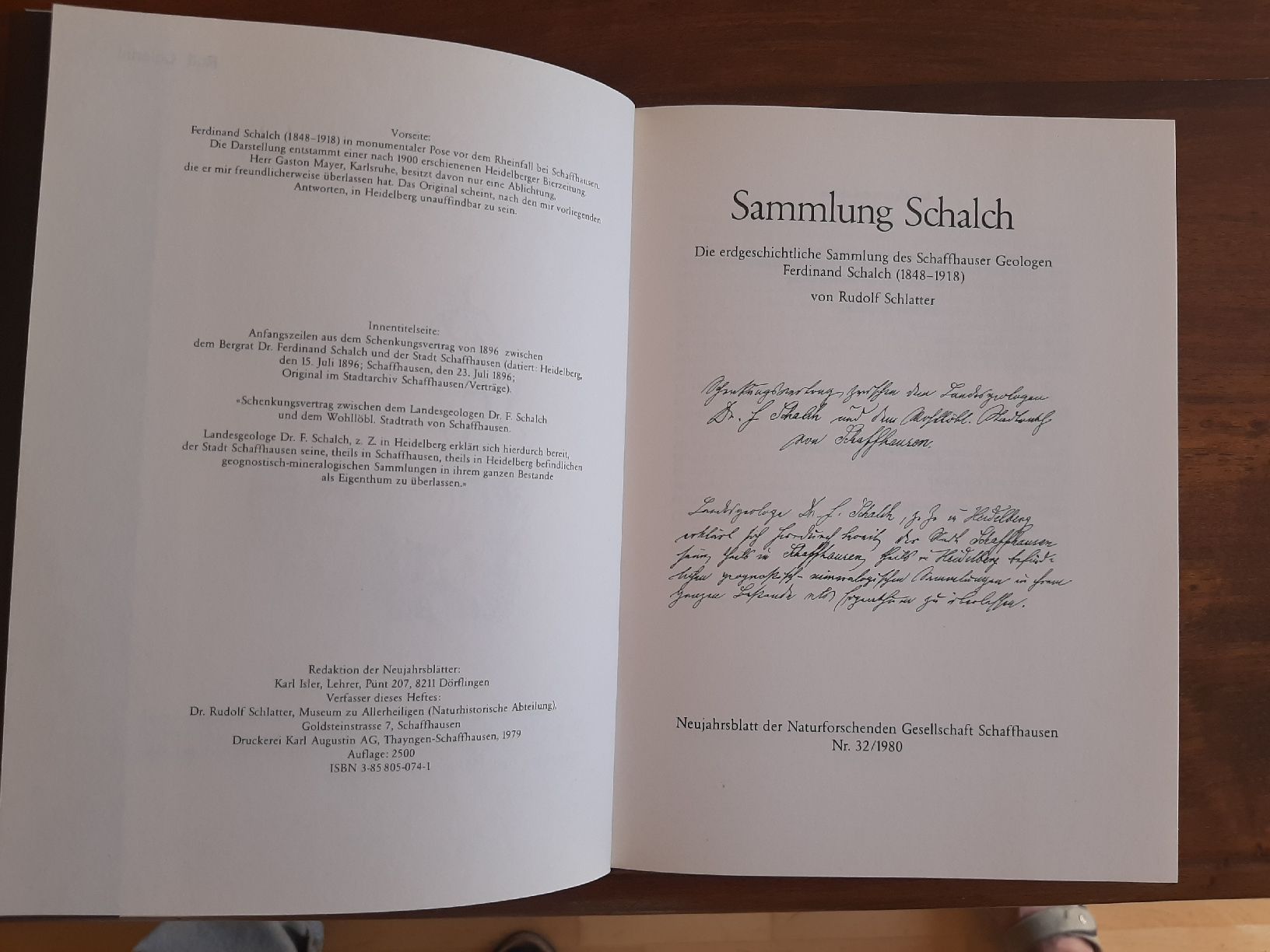 Libri: Buch Fosslien Sammlung Schalch – Usato da Rickenbach BL venduto da Oktober68 4