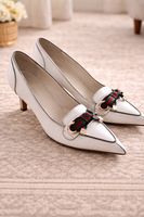Gucci Slingpumps, weiss Leder, Gr. 34C - Sommer Sale!