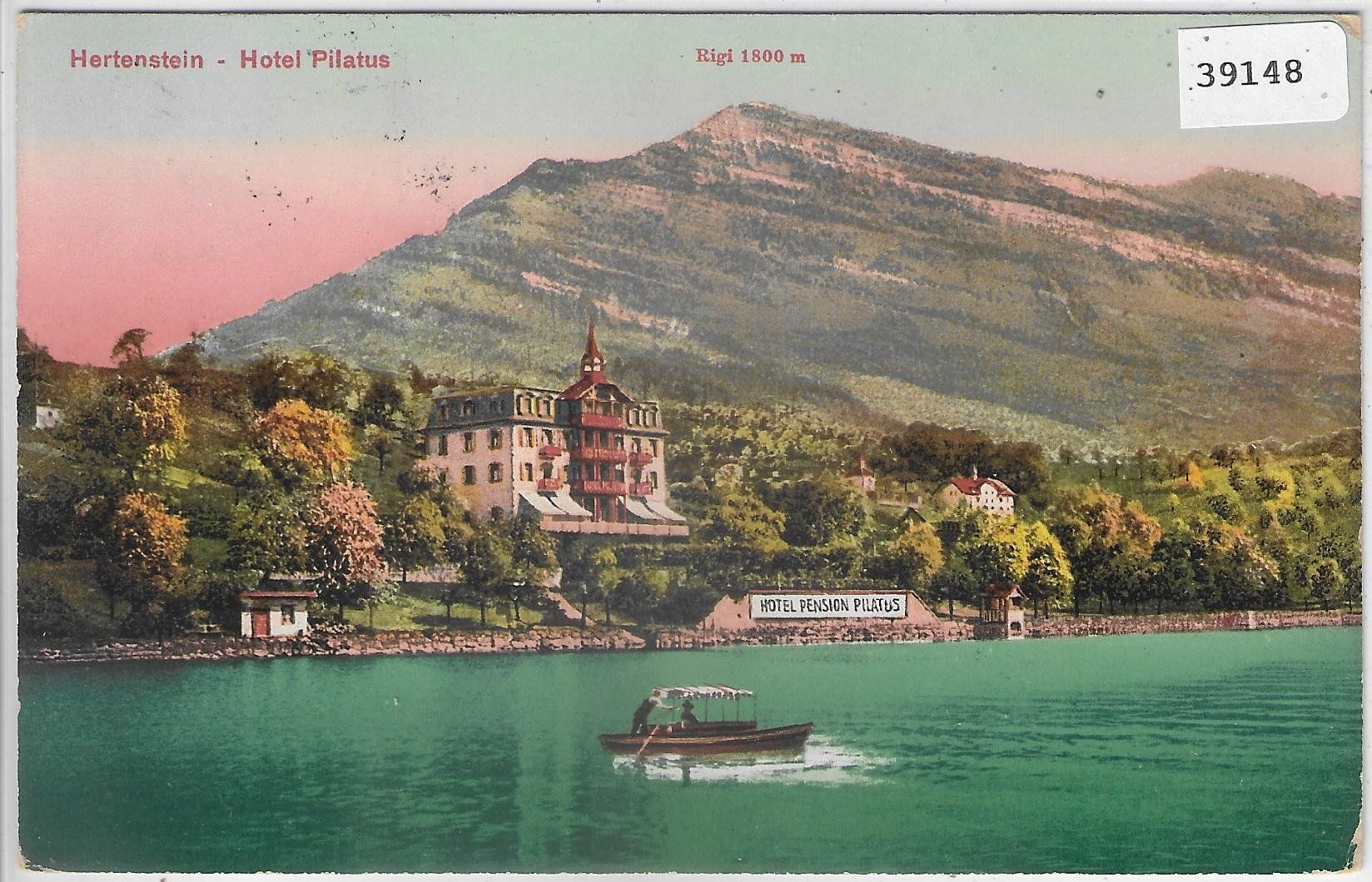 Cartoline postali: Hertenstein - Hotel Pilatus - Litho – Usato da Ettingen venduto da Kartenplanet