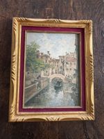 Oelgemälde Szene aus Venedig von O. Mariani um 1960, 45x35cm