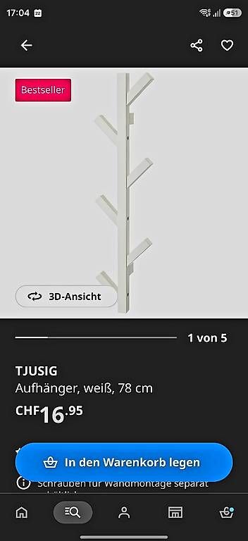 Guardaroba: TJUSIG Kleider Aufhänger – Usato da Olten venduto da jean.f