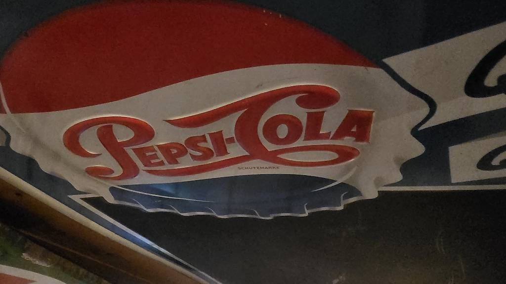 Schilder: Pepsi Original 60 er Jahre – Gebraucht aus Ettingen von 1964erNachtzugfahrer 2