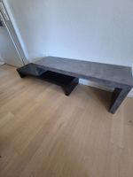 Design TV-Lowboard Detroit II Beton / Schwarz ausziehbar