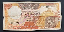 Sri Lanka 100 Rupien Banknote 1987