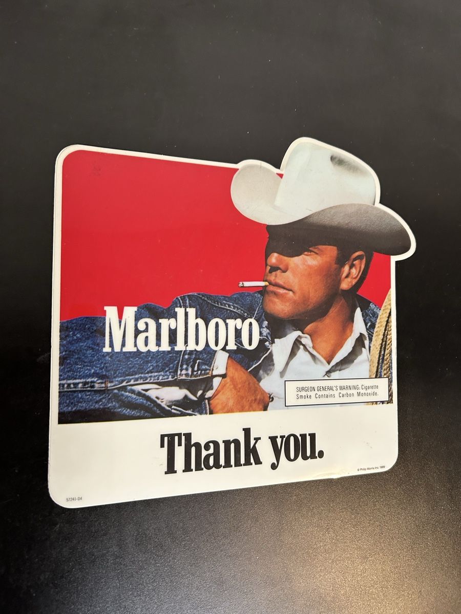 Marlboro Tabacchi: Marlboro Cowboy Aufkleber – Usato da Schliern b. Köniz venduto da Trebesch 2