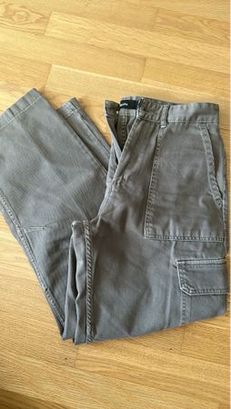 Bershka Cargo Pants Grey Size 38