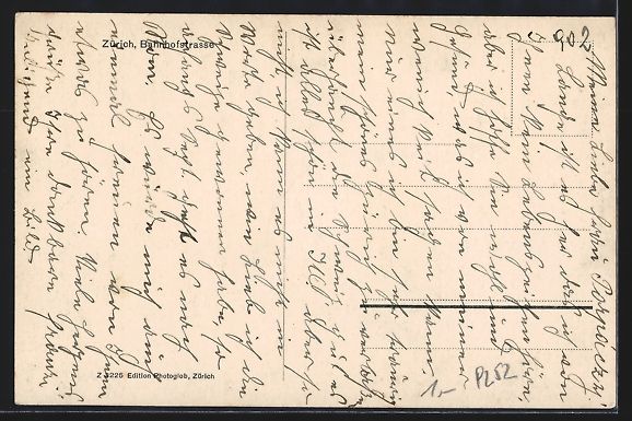 Cartoline postali: Zürich, Bahnhofstrasse mit Strassenbahn – Usato da Berlin venduto da bartko-reher 1