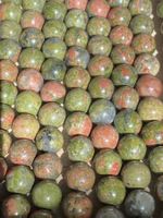 Strang echte Unakit Kugeln / stone beads 8 mm