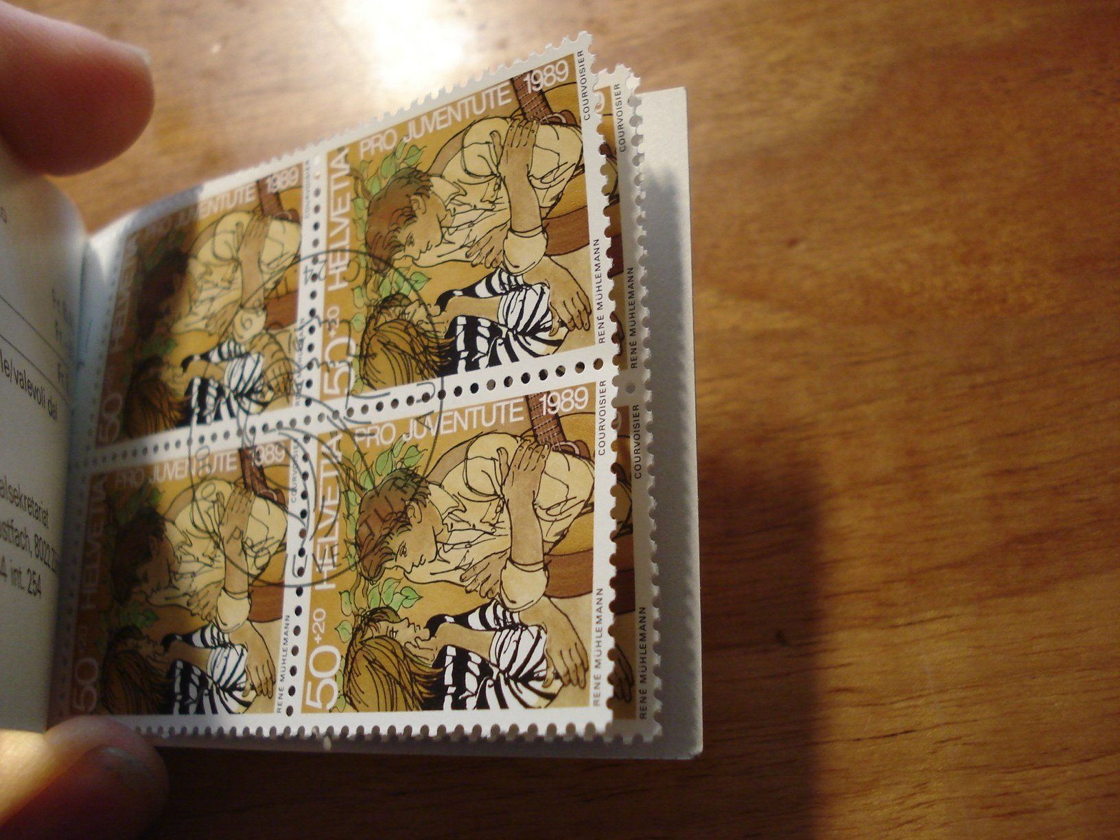 Alle Briefmarken: Markenbüchlein 1989, Pro Juventute, ET-o – Gebraucht aus Niederwil AG von morostahu 1