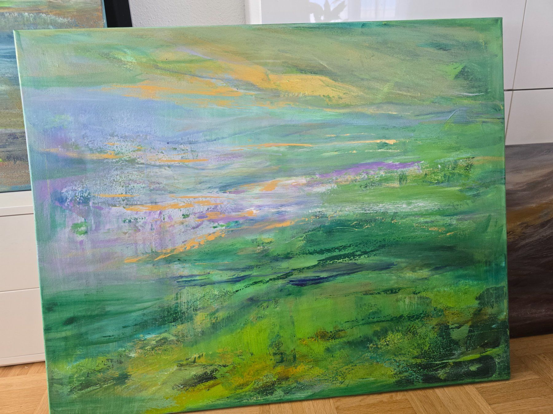 Foto & Immagini: Abstraktes Bild a Leinwand, Grösse 100x80, Abstrakt – Usato da Beinwil am See venduto da Superchance 5