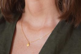 Necklace Tiny Brushed Medaillon - Yoshiki