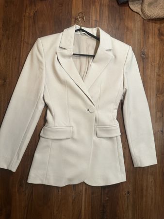 Blazer & Other Stories White Fitted Single Button XS 34 