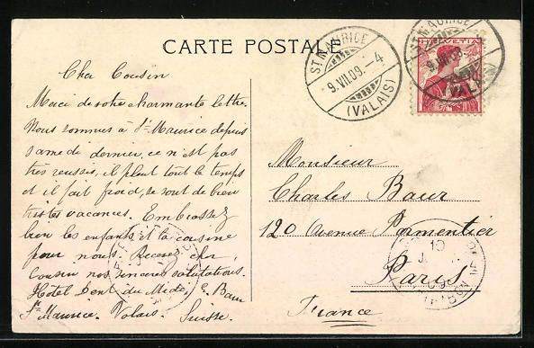 Ansichtskarten: Saint-Maurice, Pont de Saint-Maurice, Va – Gebraucht aus Berlin von bartko-reher 1