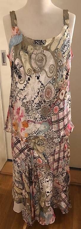 Vestiti: l Sommerliches, leichtes Kleid mit speziellem Muster, Gr.L – Usato da Zürich venduto da Cds10 1