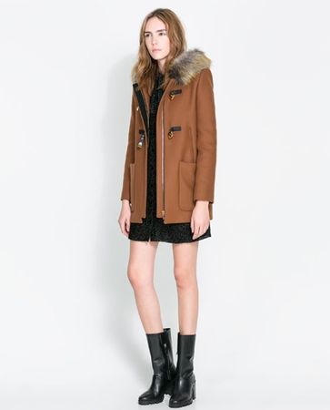 ZARA Dufflebag Coat Mantel Camel (EUR M)