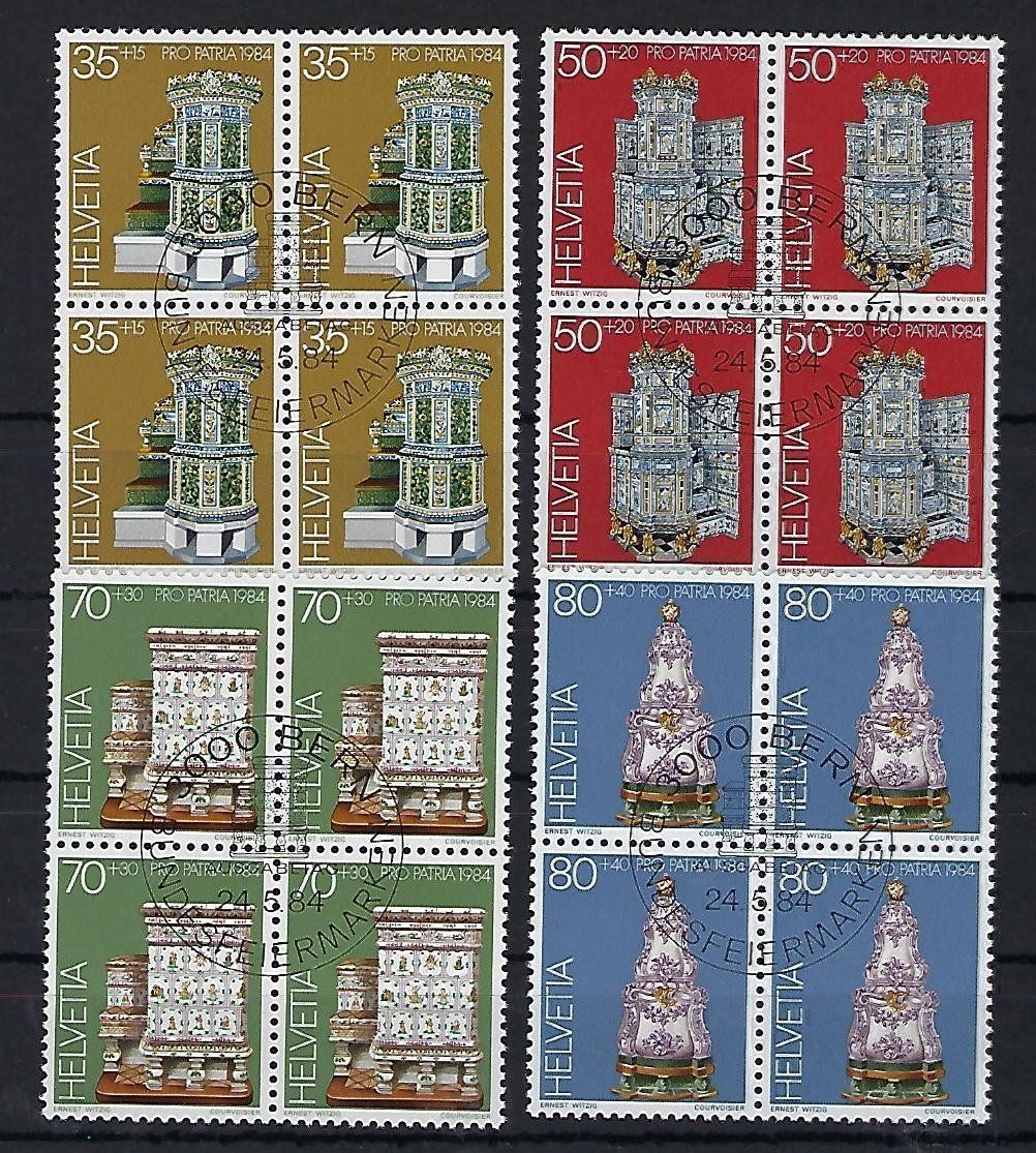 Tutti i francobolli: 1984 Pro Patria Viererblocks ET.  9851 – Usato da Lunden venduto da Animus999