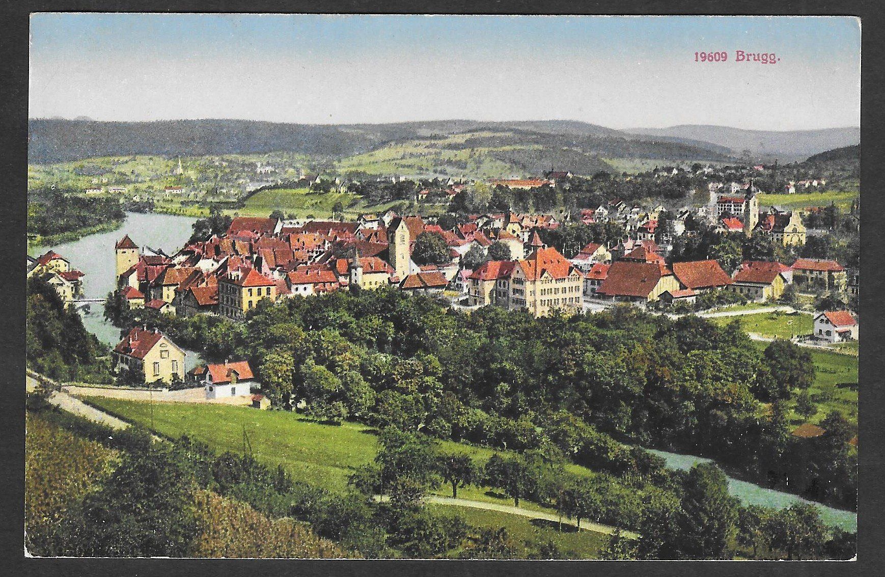 Cartoline postali: Brugg Gesamtansicht – Usato da Olten venduto da clotaldi