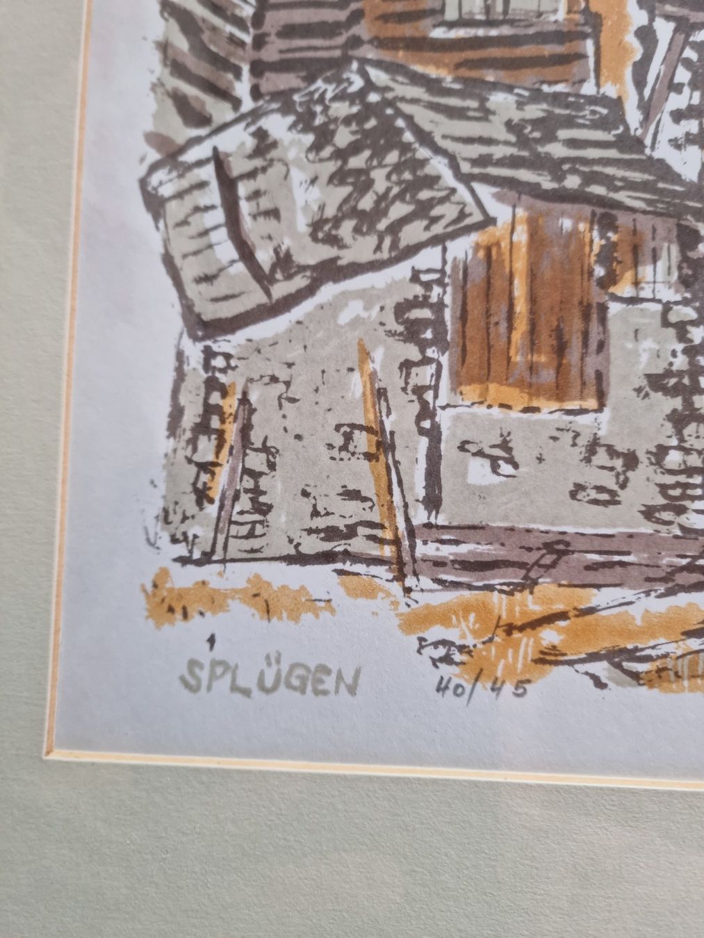 Foto & Immagini: Splügen Dorf mit Weisskreuz – Usato da Trachslau venduto da post35 1