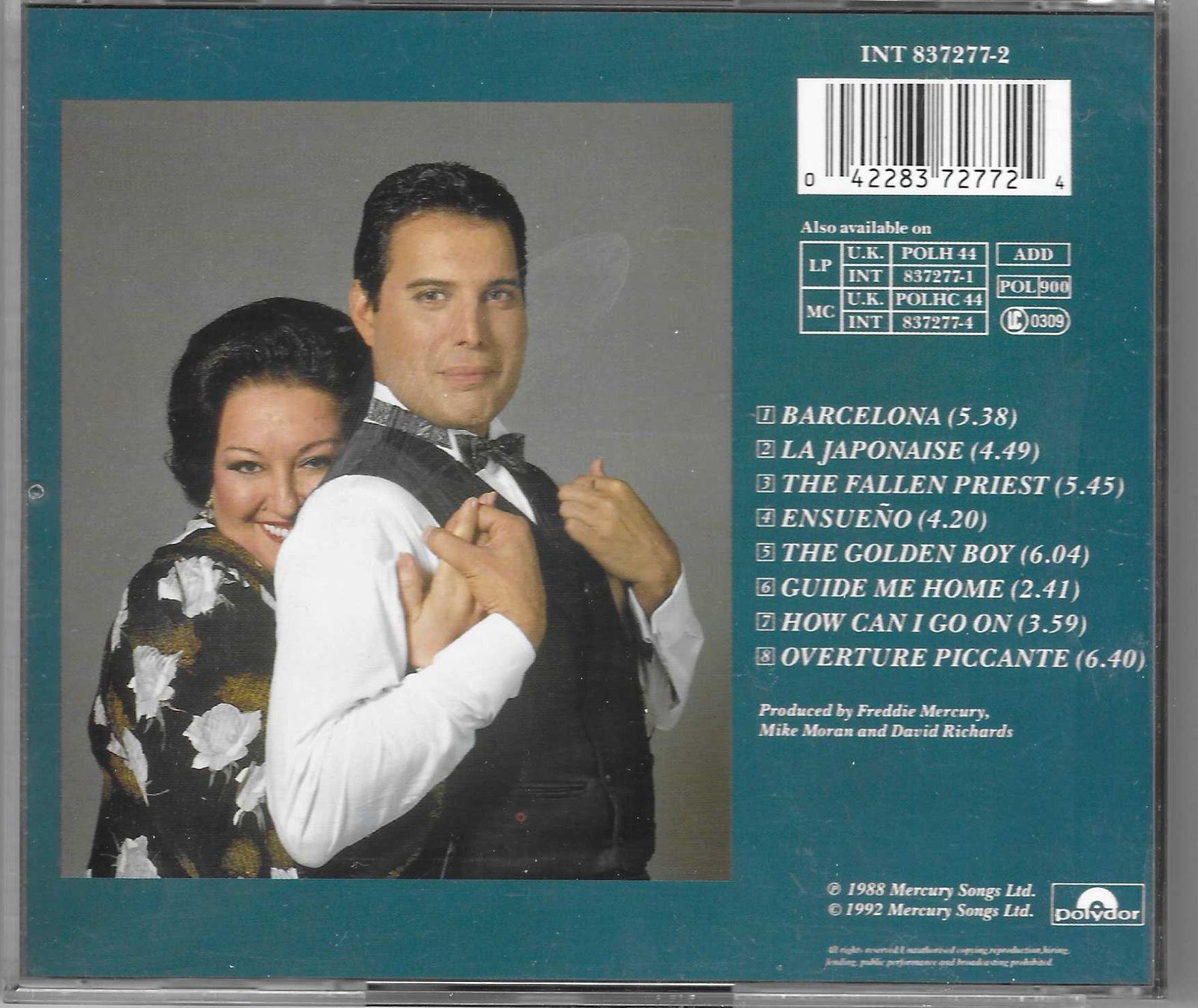 CDs: FREDDY MERCURY / MONTSERRAT CABALLE  -  BARCELONA – Gebraucht aus Bex von Giorgiob 1