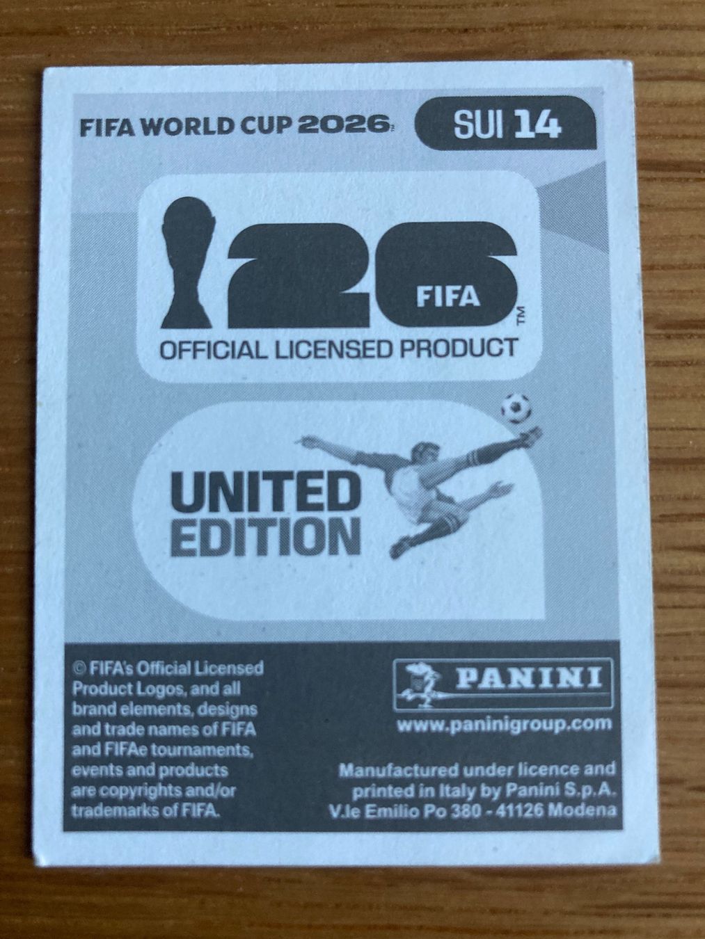 Panini Cartes à collectionner: WM Sticker SUI 14 – Neuf (Voir description) à Winterthur par Whitefish 1