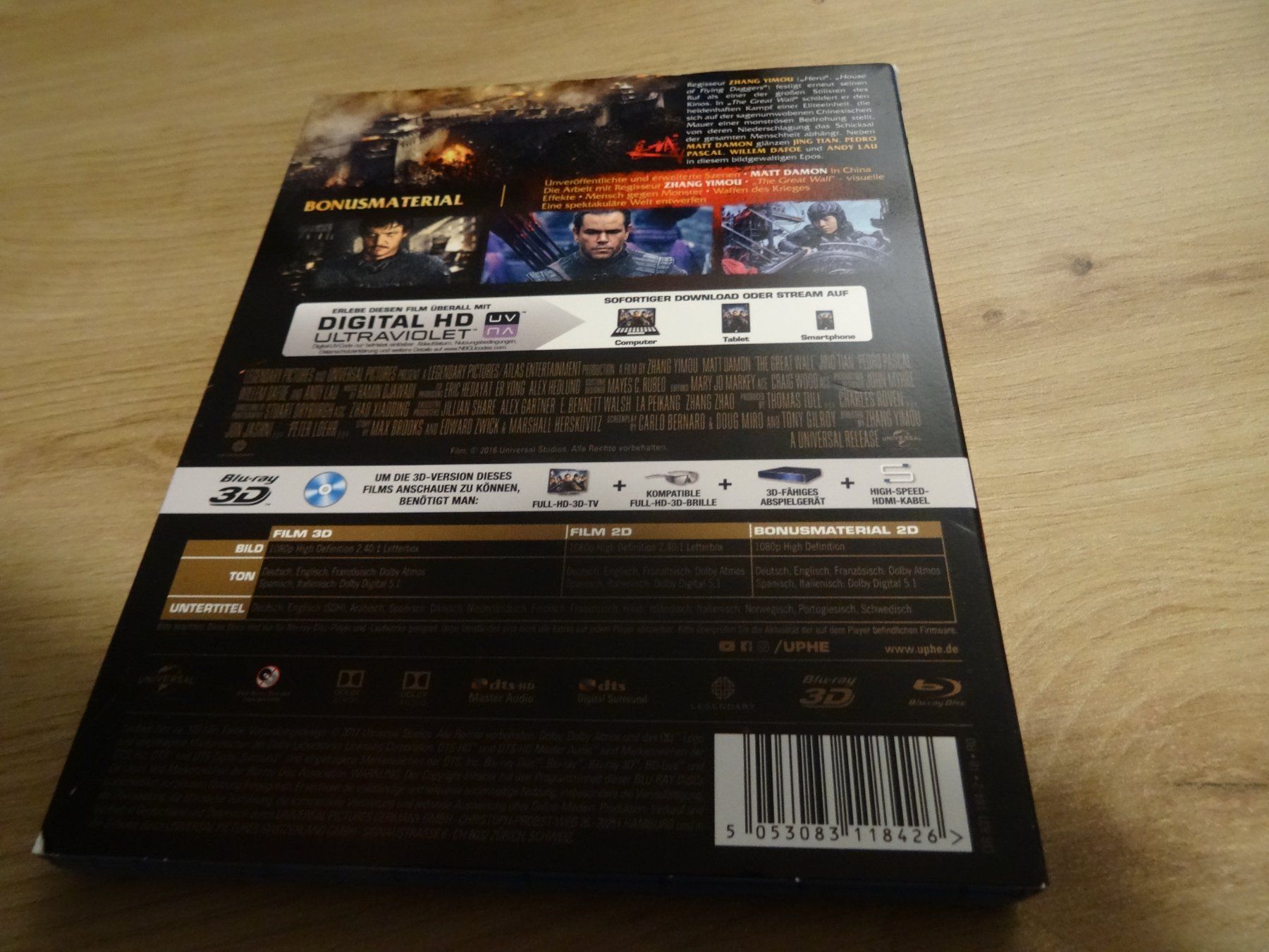 Tous les DVDs: The Great Wall 3D Blu-ray – D'occasion à Olten par Disc-Verkauf 1