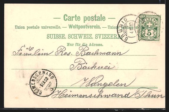 Cartoline postali: Brünig, Statoinsgebäude mit Restaurant – Usato da Berlin venduto da bartko-reher 1