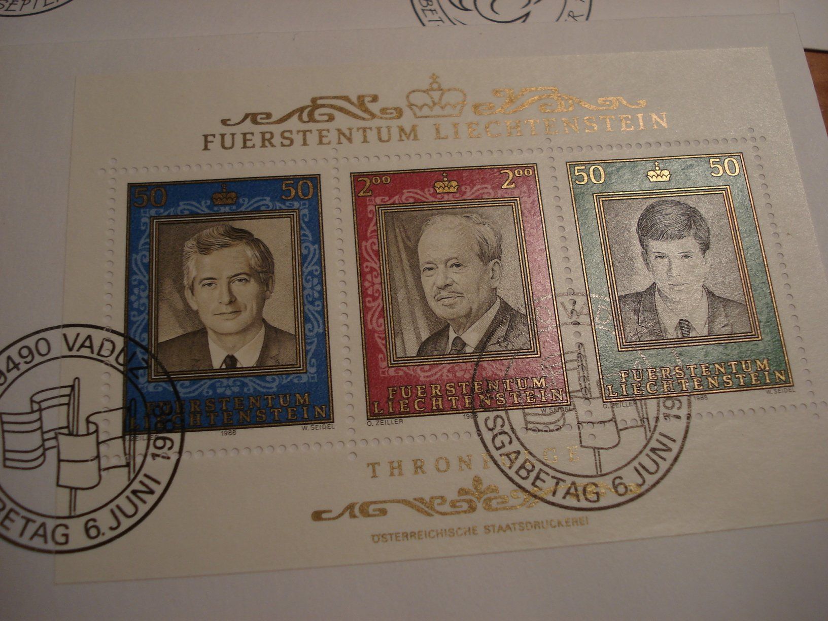 Tous les timbres: Liechtenstein, Set FDC 1988, 9 Belege, mit Block – D'occasion à Niederwil AG par morostahu