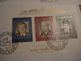 Liechtenstein, Set FDC 1988, 9 Belege, mit Block