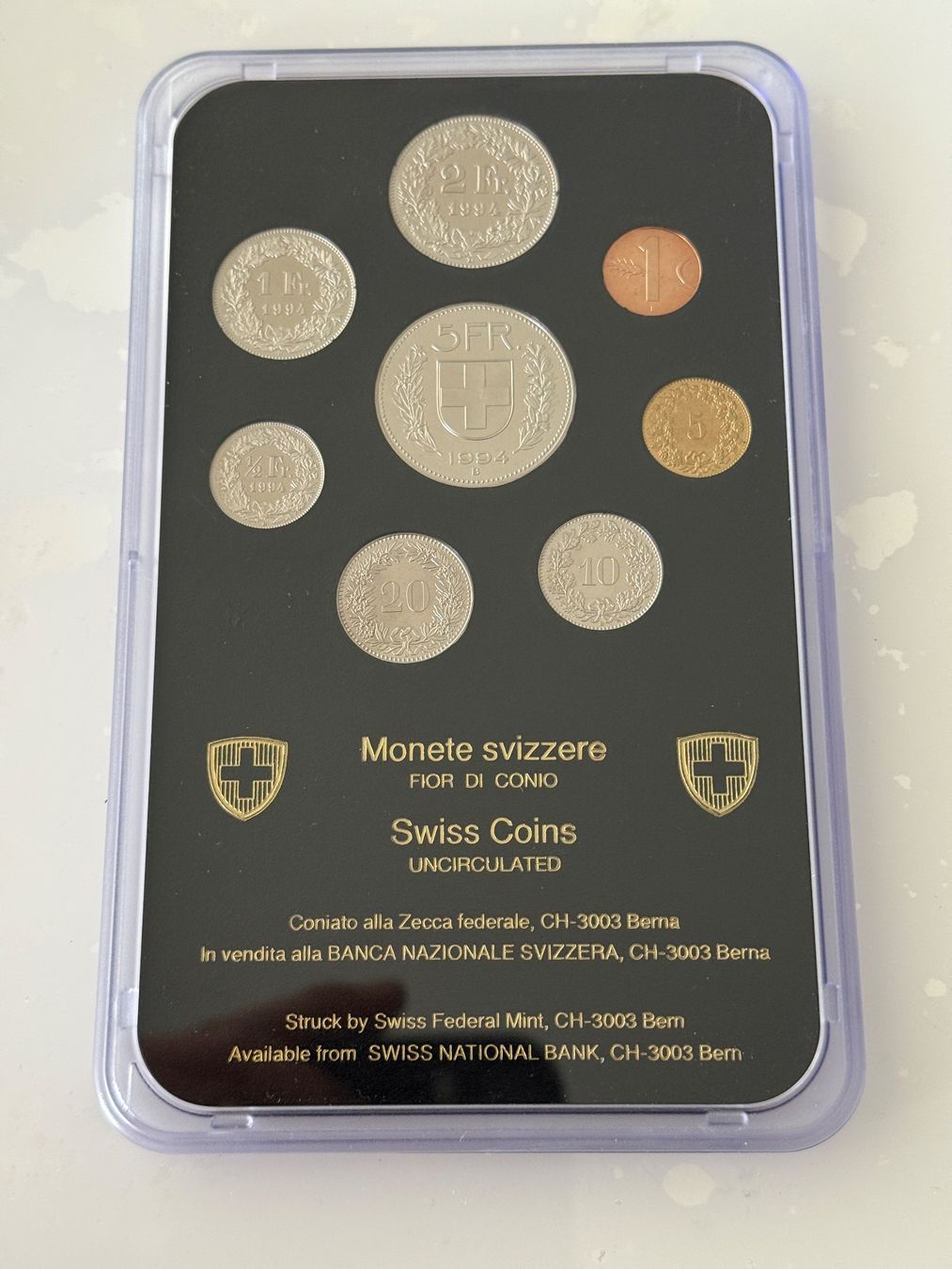 Tutti le monete: Schweizer Münzsatz 1994  Stempelglanz – Nuovo (secondo la descrizione) da Wallisellen venduto da SWISS_SILVER1 1