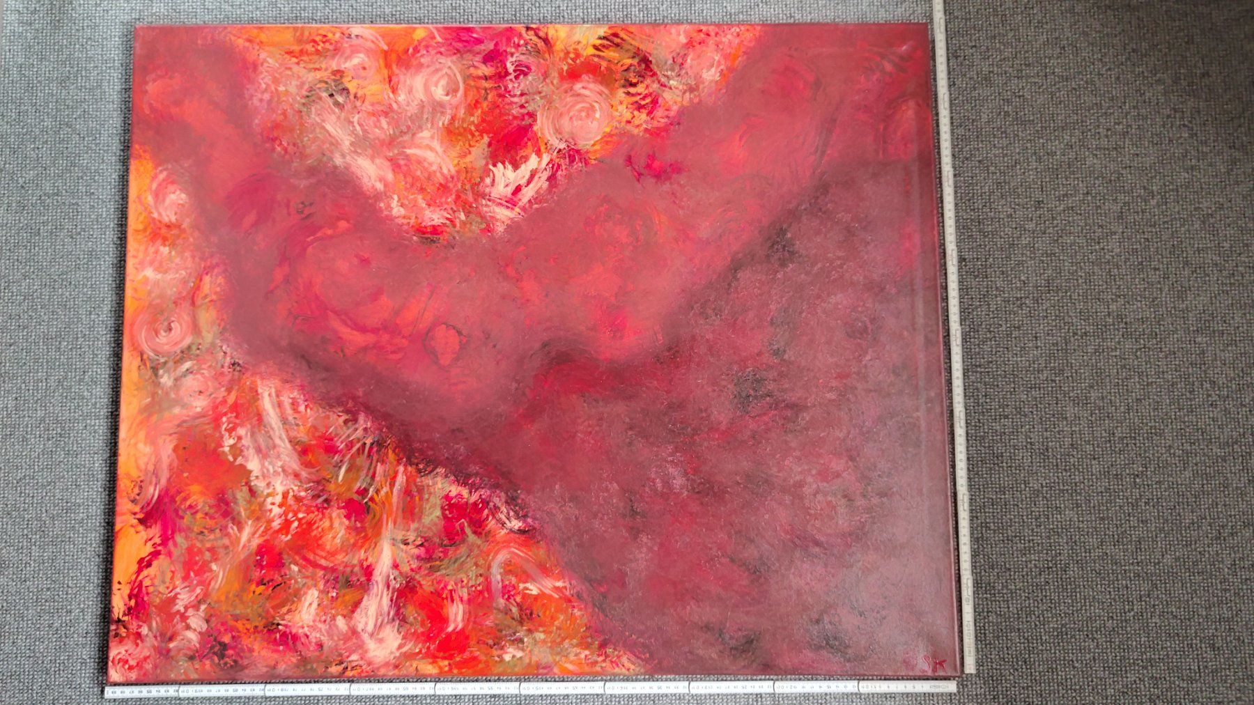 Dipinti: Abstraktes Acrylbild, handgemalt 100x80cm – Usato da Ballwil venduto da bom_ar