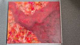 Abstraktes Acrylbild, handgemalt 100x80cm