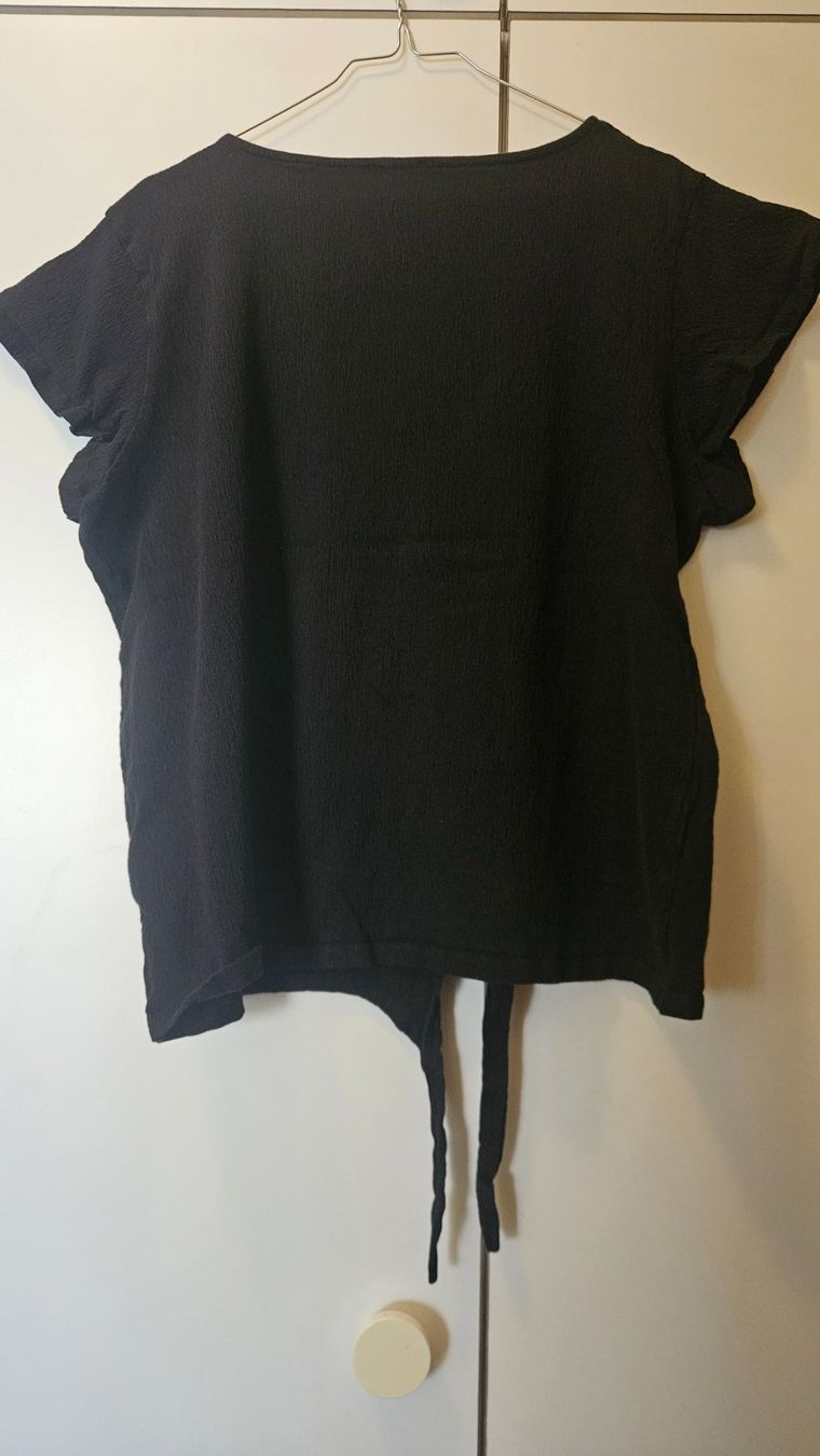 C&A Camicette: Camicetta cotone nero C&A tg.XL da annodare – Usato da Melano venduto da H-Sara 1