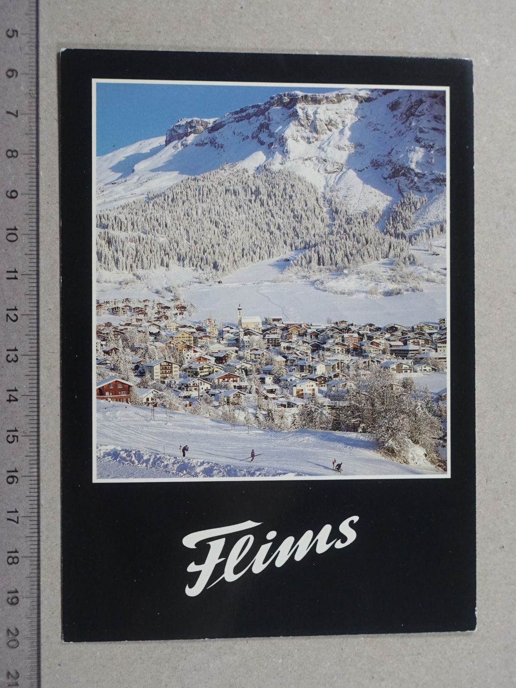 Ansichtskarten: Flims Dorf gegen Foppa, 1987 – Gebraucht aus Lenzburg von fh1