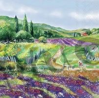 Serviette lavender landscape (1660) 2Stk.