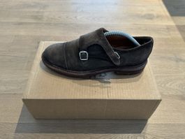 Benci Brothers Masaccio Suede Monk Straps