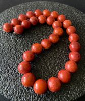 Rote Schaumkoralle Strang*30 Stück*14 mm*