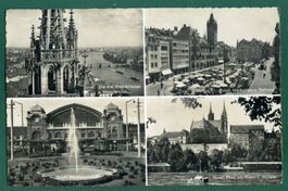 Basel, 4 historische Ansichten, 1957, gelaufen