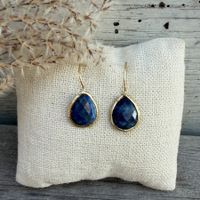 Edle Lapis Lazuli Ohrhänger vergoldet