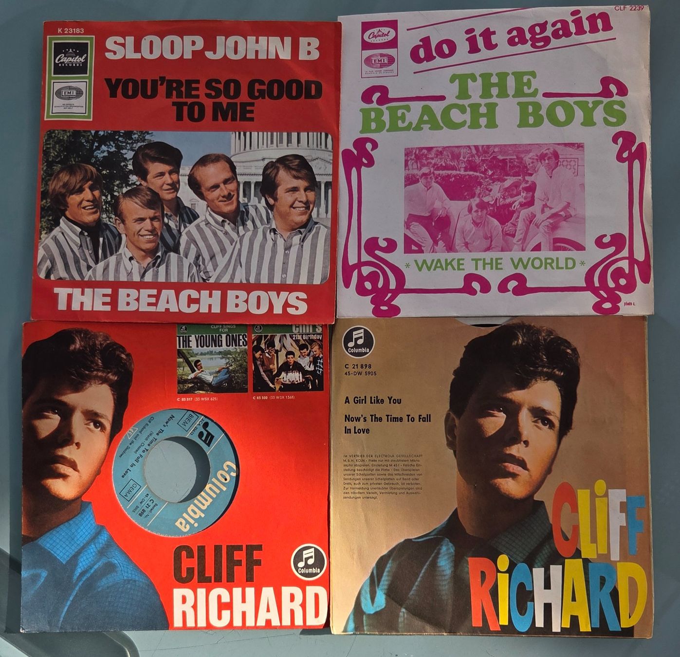 Dischi in vinile: Beach Boys & Cliff Richard Singles - 4 Schallplatten! – Usato da Pratteln venduto da Barfuss999