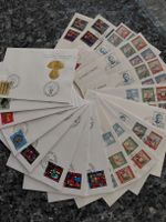 pro patria Briefmarken 1.Tag Ausgaben ab 1966 18 Umschläge 