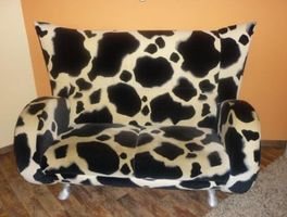 Extravagantes Designersofa Bretz Kuhsofa Kuhfellsofa Rarität