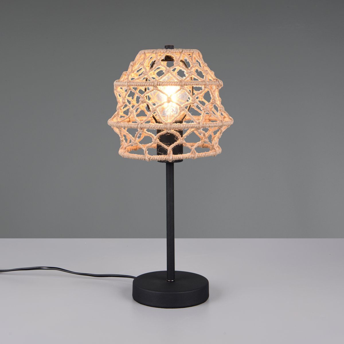 Lampade: Tischleuchte, Metall, Hanf, 42 cm Höhe – Nuovo (secondo la descrizione) da Kreuzlingen venduto da Smart-Light 2