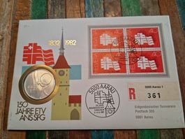 1982 Silber Münzbrief 150 Jahre ETV
