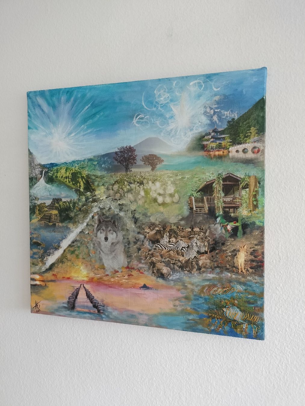 Dipinti: Einzigartiges Gemälde, Leinwandbild, Wildlife, Kunst – Usato da Zug venduto da Fristeiler 2