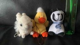 3 Tierfiguren mit Anhänger