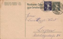 Alte Postkarte Stempel Ambulant, 1922