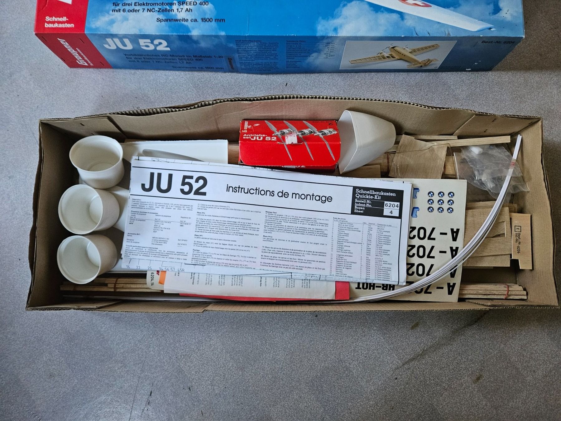 Graupner RC Modellbau: Graupner JU 52 mit Antriebsset – Neu (gemäss Beschreibung) aus Ettenhausen TG von  1