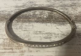 Vintage 925er Silber Armreif Zirkonia Steinen Meisterpunze