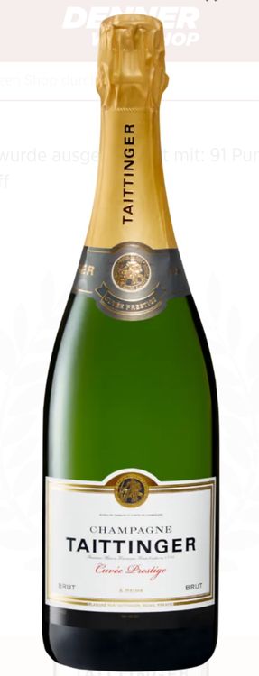 Taittinger Spirituosen: Taittinger Cuvée Prestige Brut Champagne AOC – Neu und originalverpackt aus Weissbad von Bausely