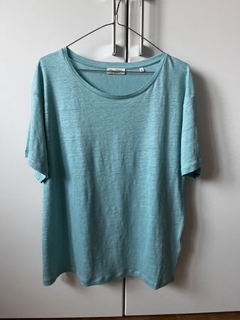 Marc O'Polo Damen T-Shirt Gr. XL 100% Leinen türkis